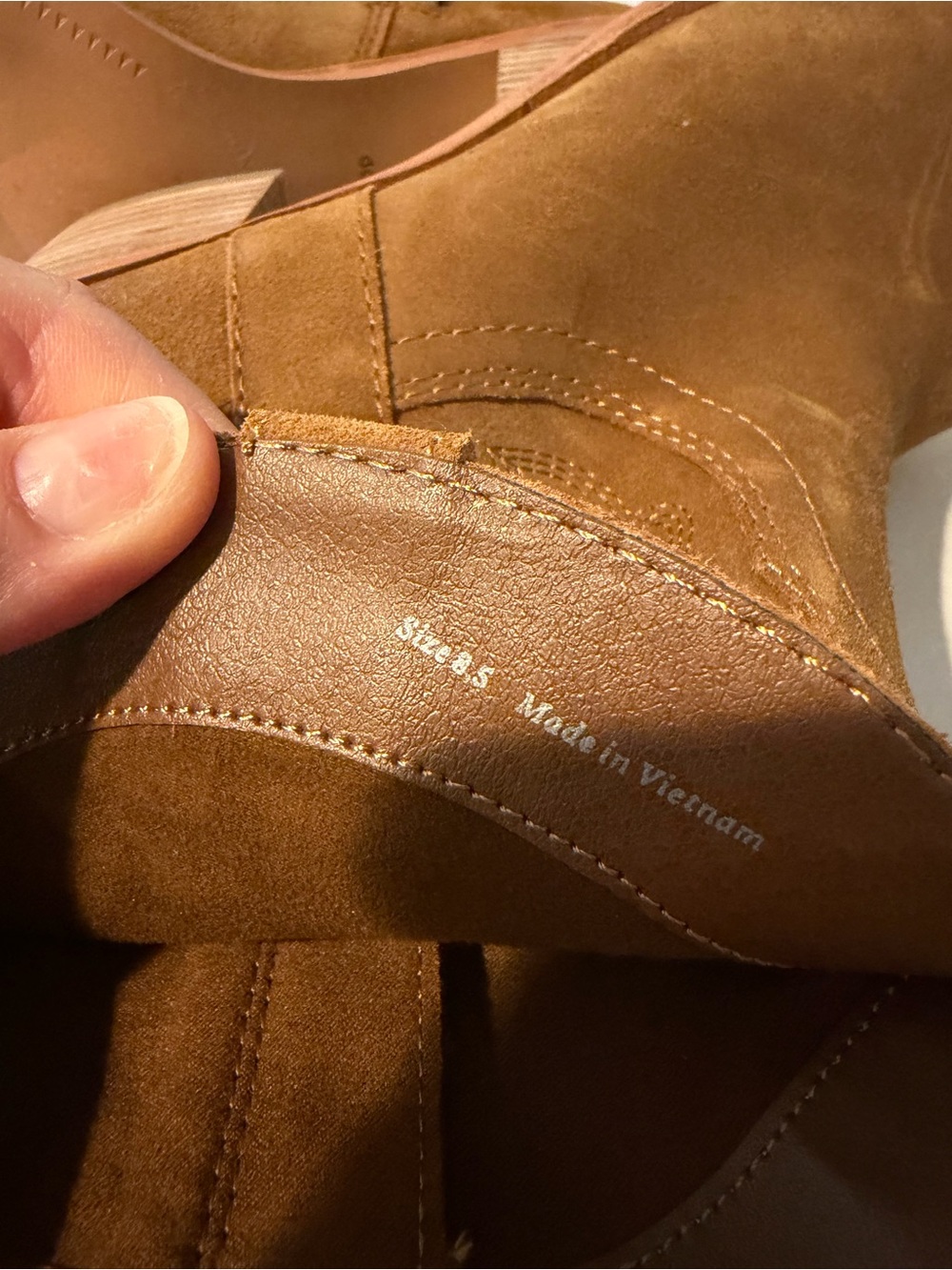 Dolce Vita Suede Ankle Bootie in Chestnut Brown - Picture 6 of 6